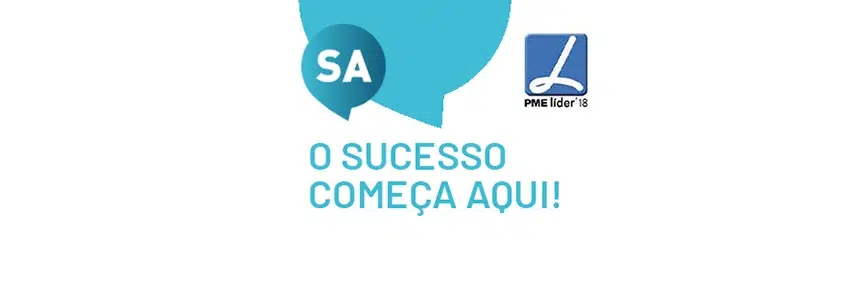 Logotipo da SA e do PME Líder 2018 