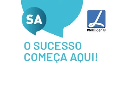 Logotipo da SA e do PME Líder 2018 