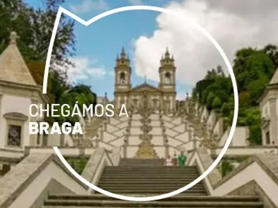 Na imagem está presente o Santuário do Bom Jesus, cidade onde está SA Formação Braga 
